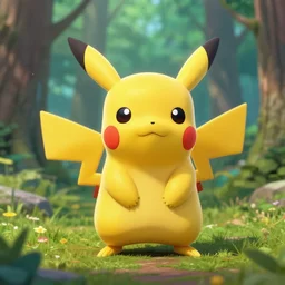 Pikachu in a forest, octane render, 4K