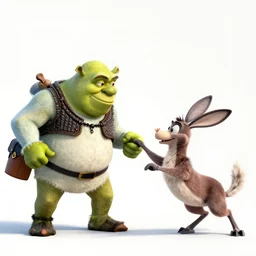 Shrek and Donkey fight Lord Farquaad, Persona 5 gameplay