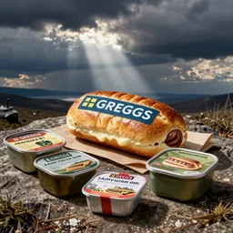 greggs sausage roll, mre, field ration, army ration, army field ration, ration, famine photgraph,
