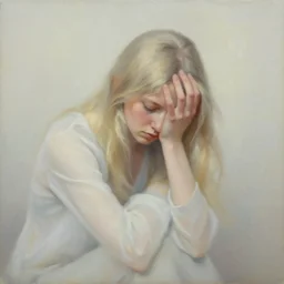 what depression looks like, oil painting, pale colors, high detail, 8 k, wide angle, trending on artstation,