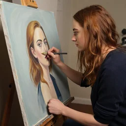 emma stone painted by luis ricardo falero