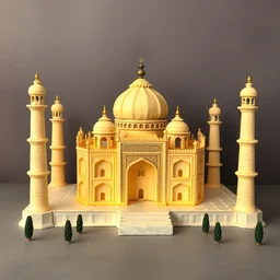 the taj mahal in india, made of different kinds of cheeses