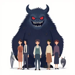 a beautiful terrifying monster. clean cel shaded vector art. shutterstock. behance hd by lois van baarle, artgerm, helen huang, by makoto shinkai and ilya kuvshinov, rossdraws, illustration, art by ilya kuvshinov