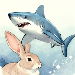 white shark!!! jim lee!!! medium shot!! flat ink sketch by jim lee close up in the style of jim lee, x - men superhero comic book rabbit animal by jim lee