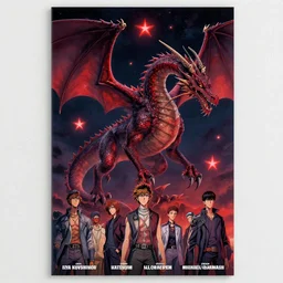 dragon in the sky, night setting with red stars. realistic shaded lighting poster by ilya kuvshinov katsuhiro, magali villeneuve, artgerm, jeremy lipkin and michael garmash, rob rey and kentaro miura style, trending on art station, cinematic lightning
