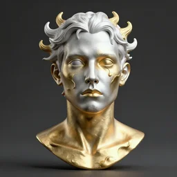 complex 3 d render, rendered in cycles, hedonism human - centric visage, ultra detailed, focus on purpose, platinum and gold sculpture of gluttony, proportional, trending quality, misanthropic, digital art