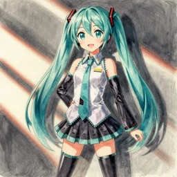 hatsune miku drawn by gary larson