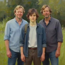 a beautiful matte painting of a character, by steve argyle and mark arian, in an environment painted by bob ross