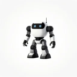 logo for ai build robot company, futuristic, sharp, clean, corporate, black and white