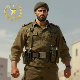 ! kurdish! pkk soldier, highly detailed, digital painting, artstation, award winning art, sharp focus, incredibly strong and tall