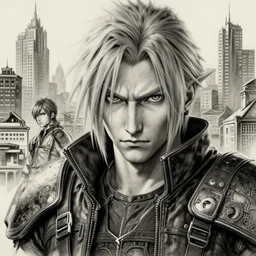 detailed portrait rayden dante solid snake link from the legend of zelda by eisuke ogura and bengus, detailed face, protection in arms, trending artstation, detailed eyes, highly - detailed, trending cgsociety, unreal engine 5, octane render pencile and ink, city in the background, dark colors, intricate details