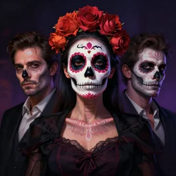 day of the dead, character portrait, sharp, digital matte painting, art by luis royo, greg rutkowski, wlop, dramatic lighting, trending on artstation