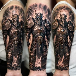 World Of Warcraft horde and alliance tattoo, 4k, high detail
