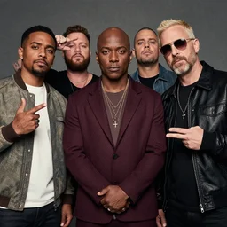 homelander and jk simmons in a rap group