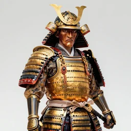 gilded samurai armor set ornate intricate design in the style of aoi matsuri