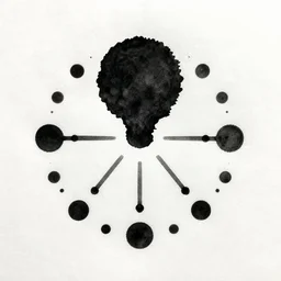 one big inkblot on the paper, rorschach test, symmetrical, lightly styled to Vincent van Gogh