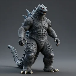 robot godzilla suit, photorealistic, unreal engine, 3 d