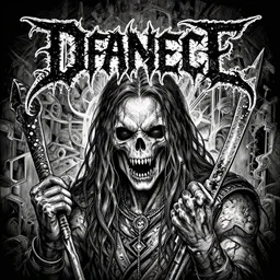 hyper-realistic death-metal album cover trending on artstation. Fine lines and grunge.