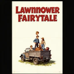 movie poster for lawnmower fairytale, 1 9 9 0 s,