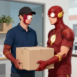 the flash, delivering packages for amazon,