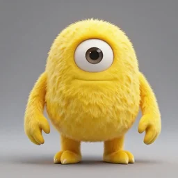 yellow monster realistic photograph, 4 k hd