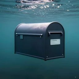 photo of a letterbox underwater, trending on flickr