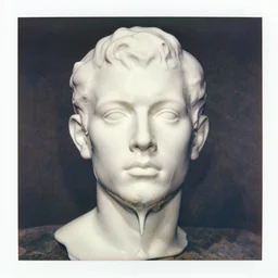 a liquid white clay porcelain portrait of a dude face melt down flow go runny white skin fluid, realistic detailed watercolor polaroid, grainy image, contrast