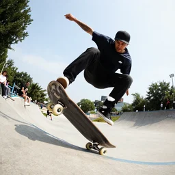 tony hawk hitting an awesome tre flip off of a manual pad