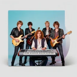 groovy late 1 9 8 0 synthesizer band, posed, ween themed synthwave album cover, pink, blue, purple, vintage, realistic, hyperrealistic, 8 k resolution, hd quality, very detailed, highly detailed, intricate details, real life, real world, trending on artstation, digital art, really realistic, very realistic, artistic, album cover,