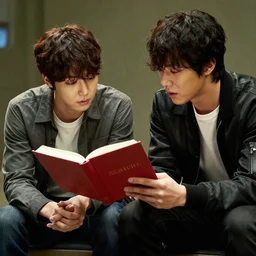 scene from a 2010s science fiction film+ seokjin learns about hybrids through jungkook & the mysterious red book + jungkook tells seokjin that he's never met a pure human because those didn't exist anymore & that the world was inhabited by half humans + CGSOCIETY + directed by Luc Besson +