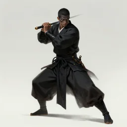 elegant concept art of full body portrait of dark eldrich samurai in fighting stance, concept art, smooth, sharp focus, illustration, art by artgerm and greg rutkowski and alphonse mucha