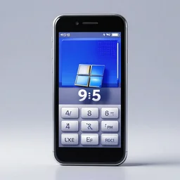 a novel concept smartphone in the style of windows 9 5, innovative, beautiful, maximalism, product photography, of the year