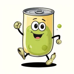 cartoon can of beans dancing—cfg_scale 20
