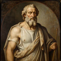 ancient greek painting of socrates using wikipedia