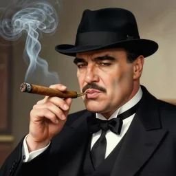 al capone smoking a cigar