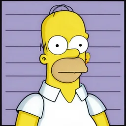 Homer Simpson mugshot