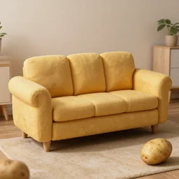 couch made out of a potato