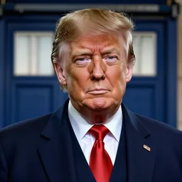 an ultra detailed picture portrait of Donald Trump as Dr. Who 8k, photorealistic, Smooth,