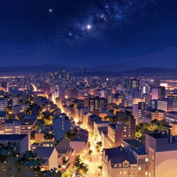 city of stars scenery anime style hd 8 k
