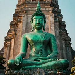 contemporary emerald buddha temple by adrian smith, high lights, 4 k, high detailed photography, 5 0 mm lens, depth of field, cinematic
