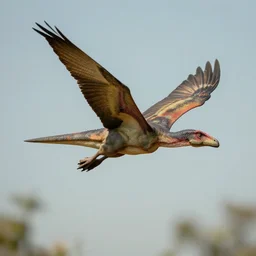 Flock of Paradisaea raggiana dinosaur flying hd nature photography