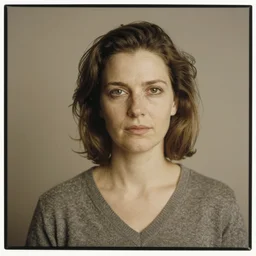 photograph of a woman by thomas ruff
