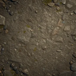 rocky ground, pebbles, top - down - view!!!, 3 dextrude!!! 3 dextrudetutorials!!! artstation trending, substance designer, stylized - texture, league - of - legends, ultra detailed, tiling - texture, 8 k resolution, pbr rendering, albedo, diffusemap, basecolour,