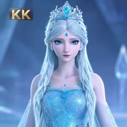 photo of a real-life! very beautiful ice queen, highly detailed, 4k,