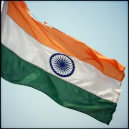 35mm photograph of Indian Flag, Aesthetic