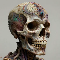 skull made of fractal LSD and rococo DMT, style of Emil Melmoth, extremely detailed, insanely detailed and intricate, high detail, concept art, colorful, darkphilosophy, grimdark scifi vibes, evil fantasy vibes, occult vibes