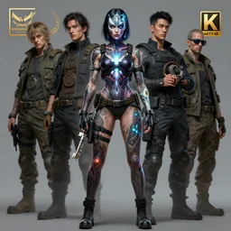 key art of full body girl covered with tattoos wearing tactical gear, intricate lights, high detailed face, bio luminescent, plasma, by ruan jia and artgerm and range murata and wlop and ross tran and william - adolphe bouguereau and beeple. fantasy illustration. award winning, artstation, venomized, realistic, hyperdetailed, 8 k resolution