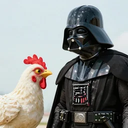 darth vader attacking a chicken breath of the wild
