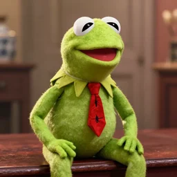 kermit the frog in red dead redemption 2, cinematic shot, 4 k