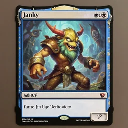 illustration image for magic the gathering card janky, highly detailed, fantasy, cartoon style, painting